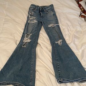 American Eagle size 00 flare jeans. Worn very lightly. Stretchy and comfy